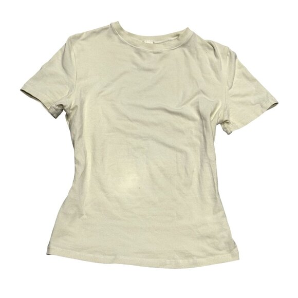 Skims Cotton Jersey T-Shirt in Bone - Picture 1 of 5